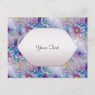 Carte postale Colorée Floral Pearly Gems