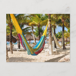 Carte postale colorée Mayan Hammock Cozumel Mexico