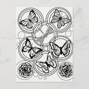 Carte Postale Colorez votre propre ado de coloriage adulte