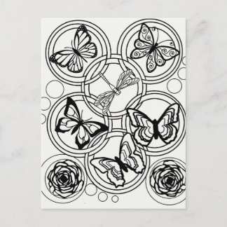 Carte Postale Colorez votre propre ado de coloriage adulte