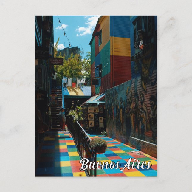 Carte Postale Colorful Buenos Aires Argentine Voyage Photographi (Devant)