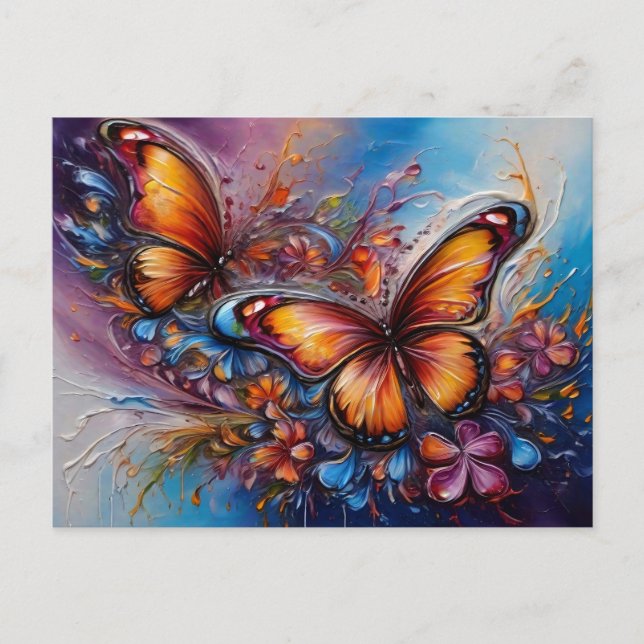 Carte Postale Colorful Butterfly # 2 (Devant)