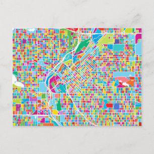 Carte Postale Colorful Denver