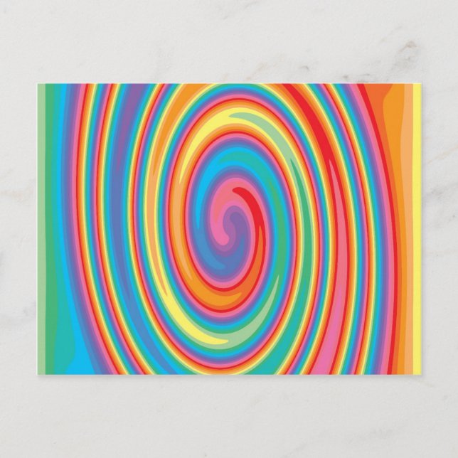 Carte Postale Colorful pinwheel design (Devant)