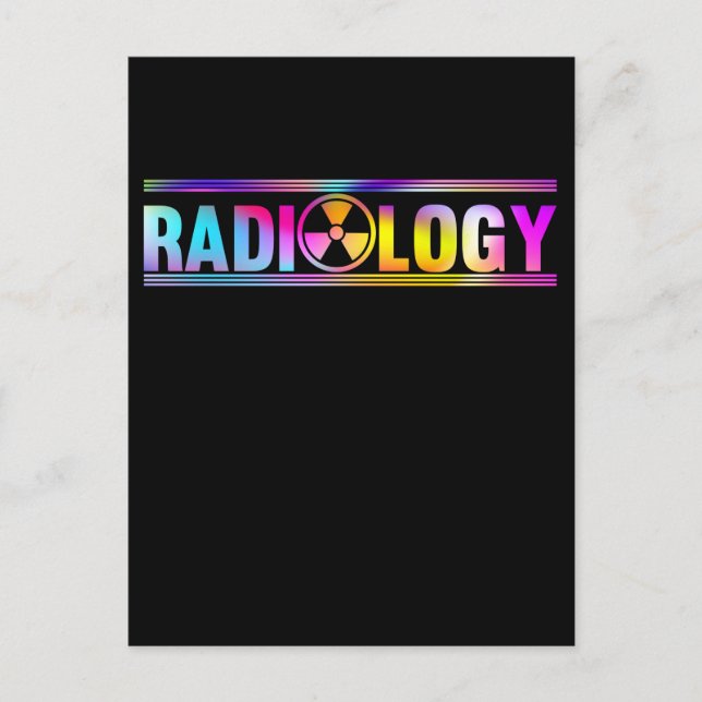 Carte Postale Colorful Radiology Symbol Xray Radiologist (Devant)