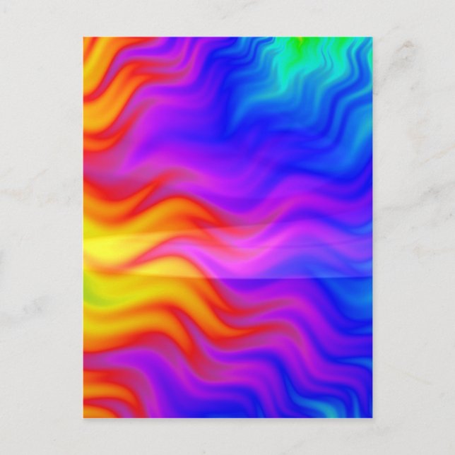 Carte Postale Colorful rainbow abstract 3D art (Devant)