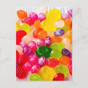 Carte Postale Colorful Sweet Candies Food Lollipop