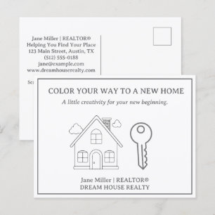 Carte Postale Coloriage Immobilier