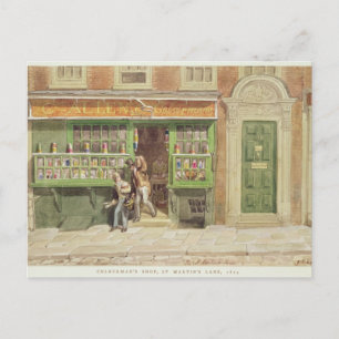 Carte Postale Colorman's Shop, rue St Martin, 1829