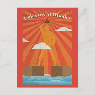 Carte Postale Colosse de Rhodes la Merveille Antique