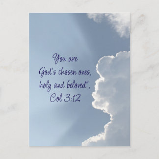Carte Postale  Colossians 3:12 Inspirational Bible Quote 