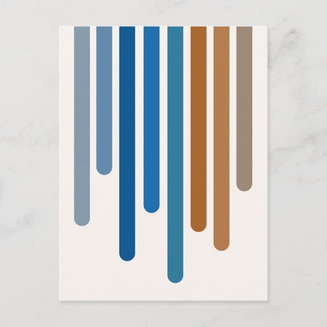 Carte Postale Colour Drips (blue/brown) (Devant)