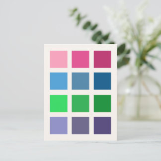 Carte Postale Colour Squares (Spring) Postcard