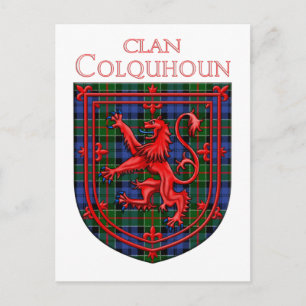 Carte Postale Colquhoun Tartan Scottish Plaid Lion Rampant