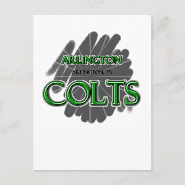 Carte Postale Colts du lycée d'Arlington - Arlington, TX (Devant)