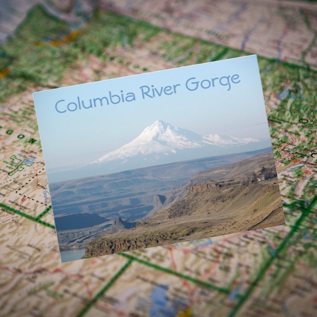 Carte Postale Columbia River Gorge and Mount Hood Travel (In Situ Map)