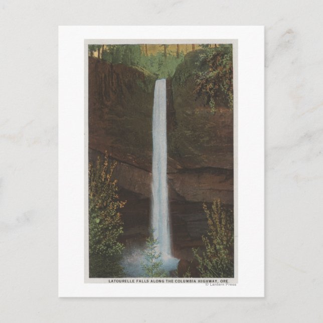 Carte Postale Columbia River, OR - Vue des chutes Latourelle #3 (Devant)
