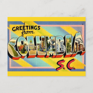 Carte Postale Columbia SC Bienvenue Colorée