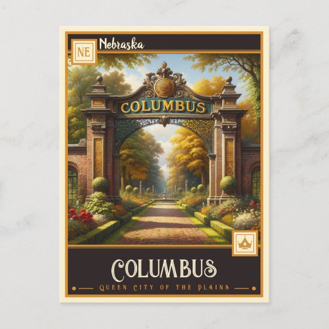 Carte Postale Columbus, Nebraska | Antique (Devant)