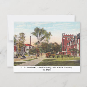 Carte Postale Columbus OH State University vintage années 1920