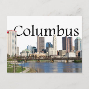Carte Postale Columbus, Ohio Skyline avec Columbus dans le ciel