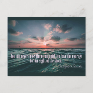 Carte postale Columbus Quote Sunset