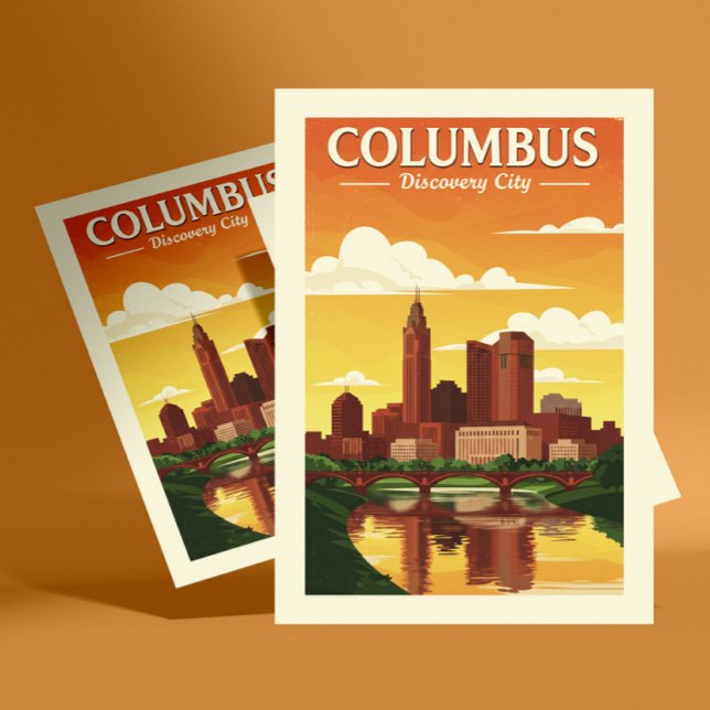 Carte Postale Columbus vintage (Créateur téléchargé)