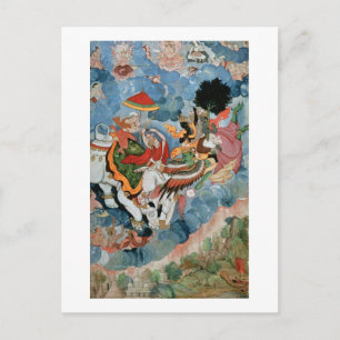 Carte Postale Combat de Krishna avec Indra, vers 1590