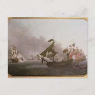 Carte Postale Combat naval au large de l'île de Grenade