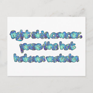 Carte Postale Combattons le cancer de la peau, faites la quête, 