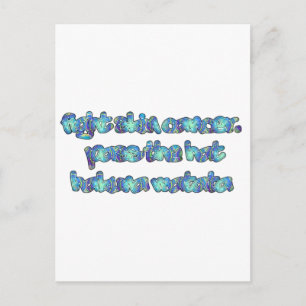 Carte Postale Combattre le cancer de la peau, passer le Casquett