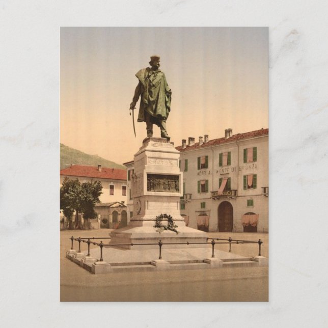 Carte Postale Côme, le monument de Garibaldi (Devant)