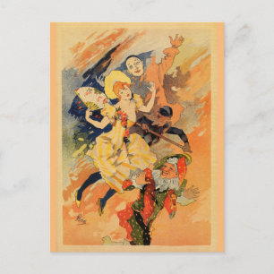 Carte Postale Comédie de Pantomime 1891 par Jules Chéret