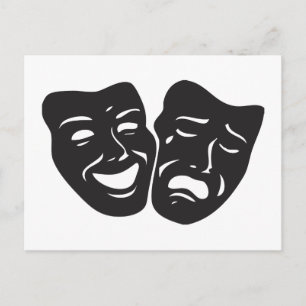 Carte Postale Comédie Tragédie Théâtre Masques