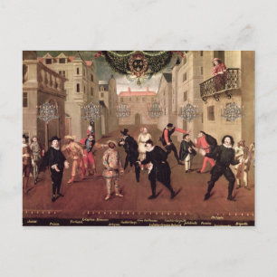 Carte Postale Comédiens italiens et français