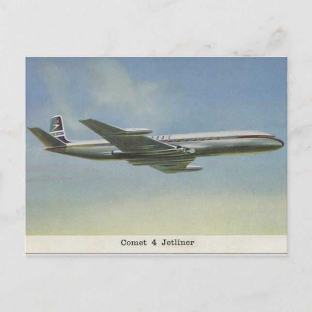 Carte postale Comet Jetliner des années 1950 (Devant)