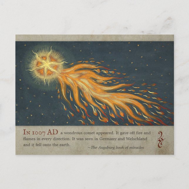 Carte Postale Comète du livre miracle d'Augsbourg CC0477 (Devant)