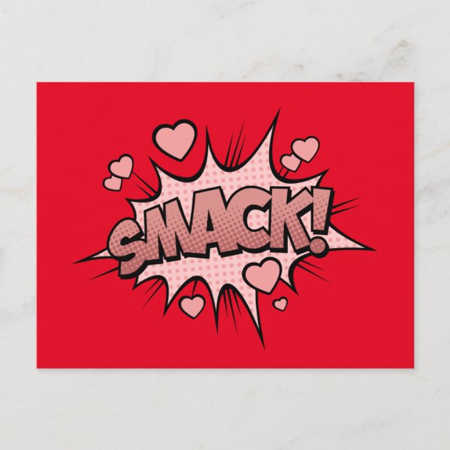 Carte Postale Comic Book Sound Effect - Smack! Pop art  (Devant)