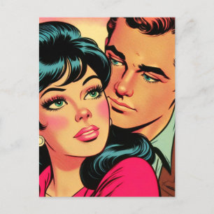 Carte Postale Comics vintage Love Couple