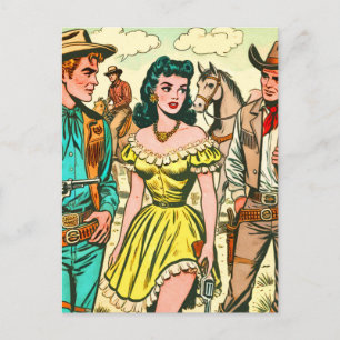 Carte Postale Comics vintage Wild West Country