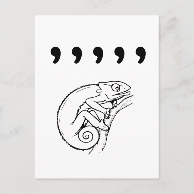 Carte Postale Comma Chameleon (Devant)