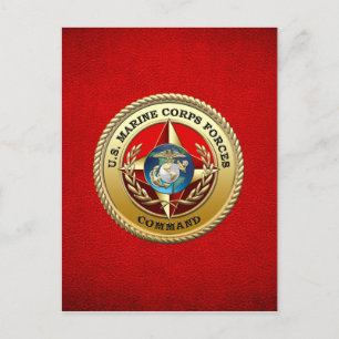 Carte Postale Commandement des forces de la Marine Corps des Éta