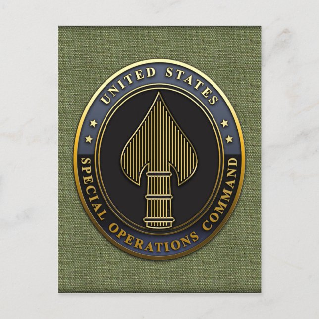 Carte Postale Commandement des opérations spéciales des États-Un (Devant)