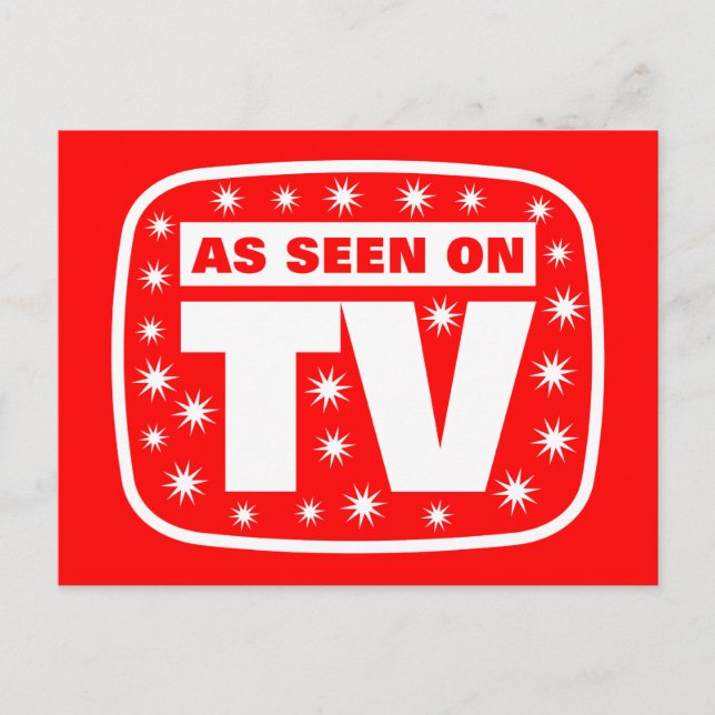Carte Postale Comme on le voit à la télévision - CH 2 Avec des é (Devant)