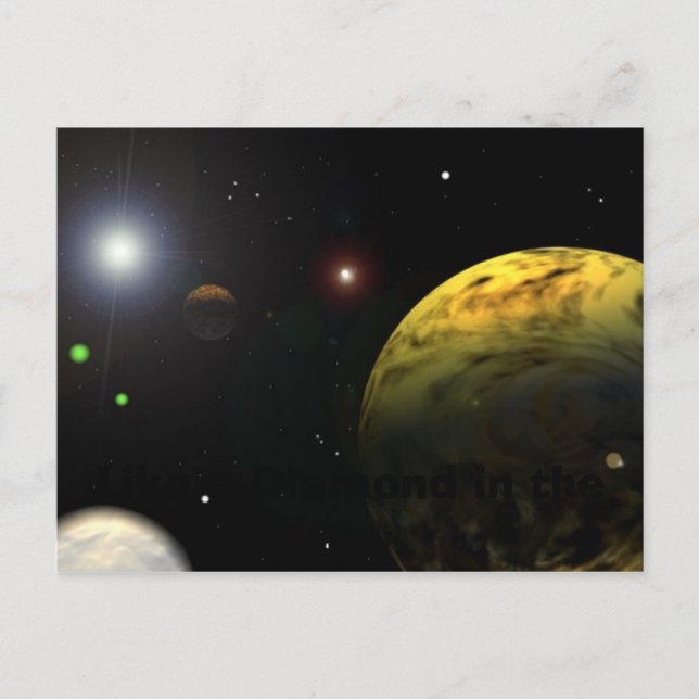Carte Postale Comme un diamant dans le ciel (Devant)
