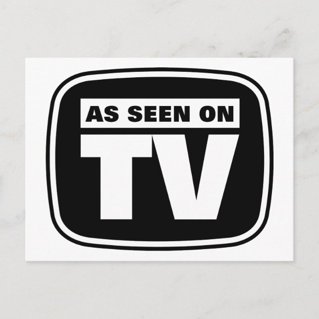 Carte Postale Comme vu à la télévision - noir et blanc (Devant)