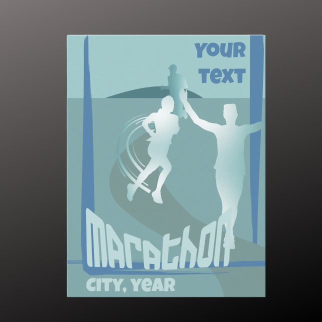 Carte postale commémorative de marathon (Créateur téléchargé)