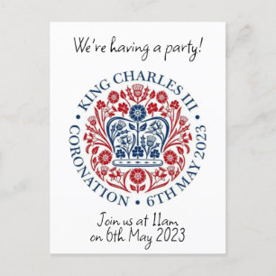 Carte postale commémorative modifiable King Charle