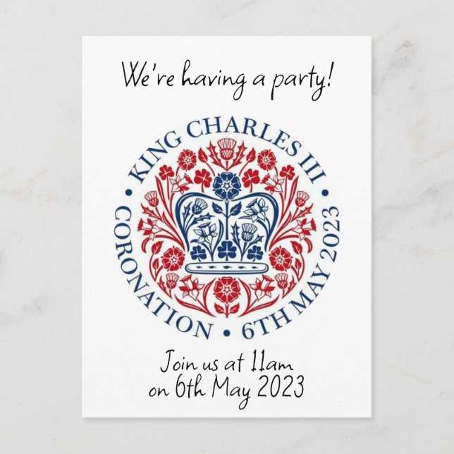 Carte postale commémorative modifiable King Charle (Devant)