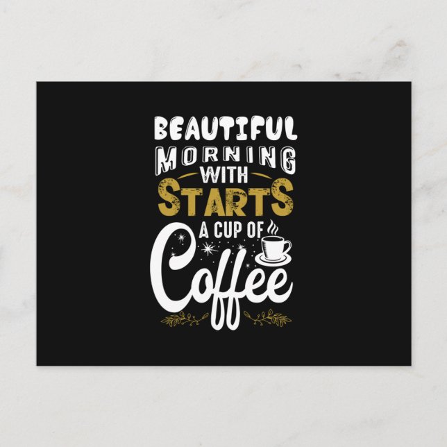 Carte Postale Commence une coupe de café (Devant)